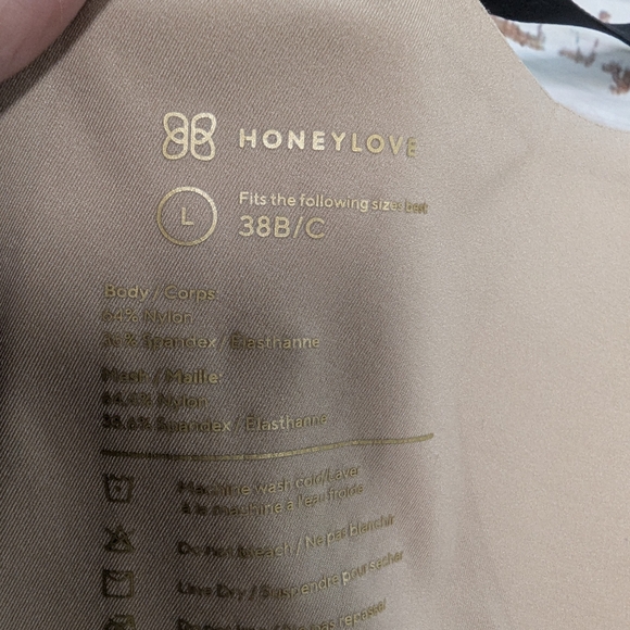 Honeylove Lightly Lined Liftwear Crossover Adjustable Bra. Size 38 B/C - Picture 3 of 8